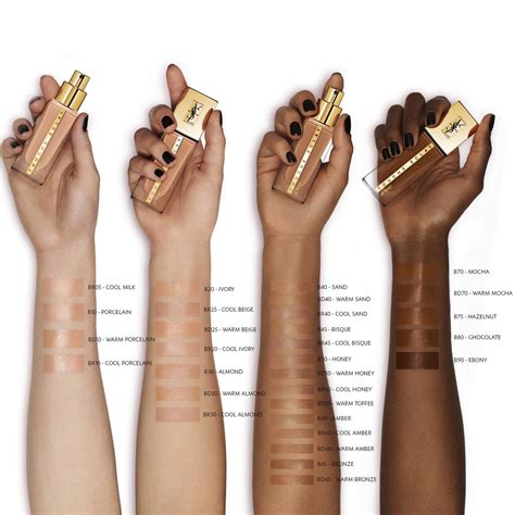 ysl eclat foundation shades